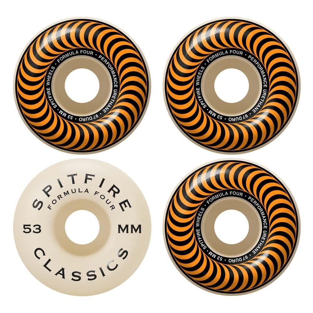 Spitfire Formula Four Skateboard Wheels Classic 97A Natural 53mm