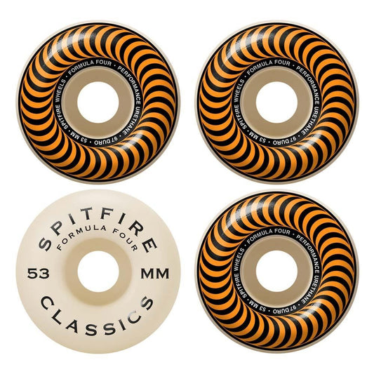 Spitfire Formula Four Skateboard Wheels Classic 97A Natural 53mm