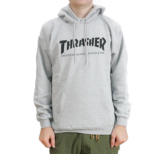 Thrasher Magazine Grey Skate Mag Logo Hooded Sweatshirt