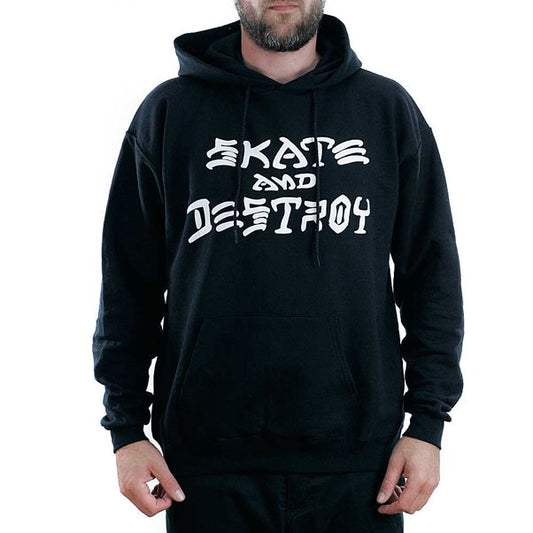 Thrasher Magazine Black Skate & Destroy Hooded Sweatshirt