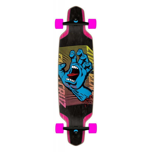 Santa Cruzer Factory Complete Cruiser Skateboard Split Hand Drop Down Multi 9.5" x 37.52"