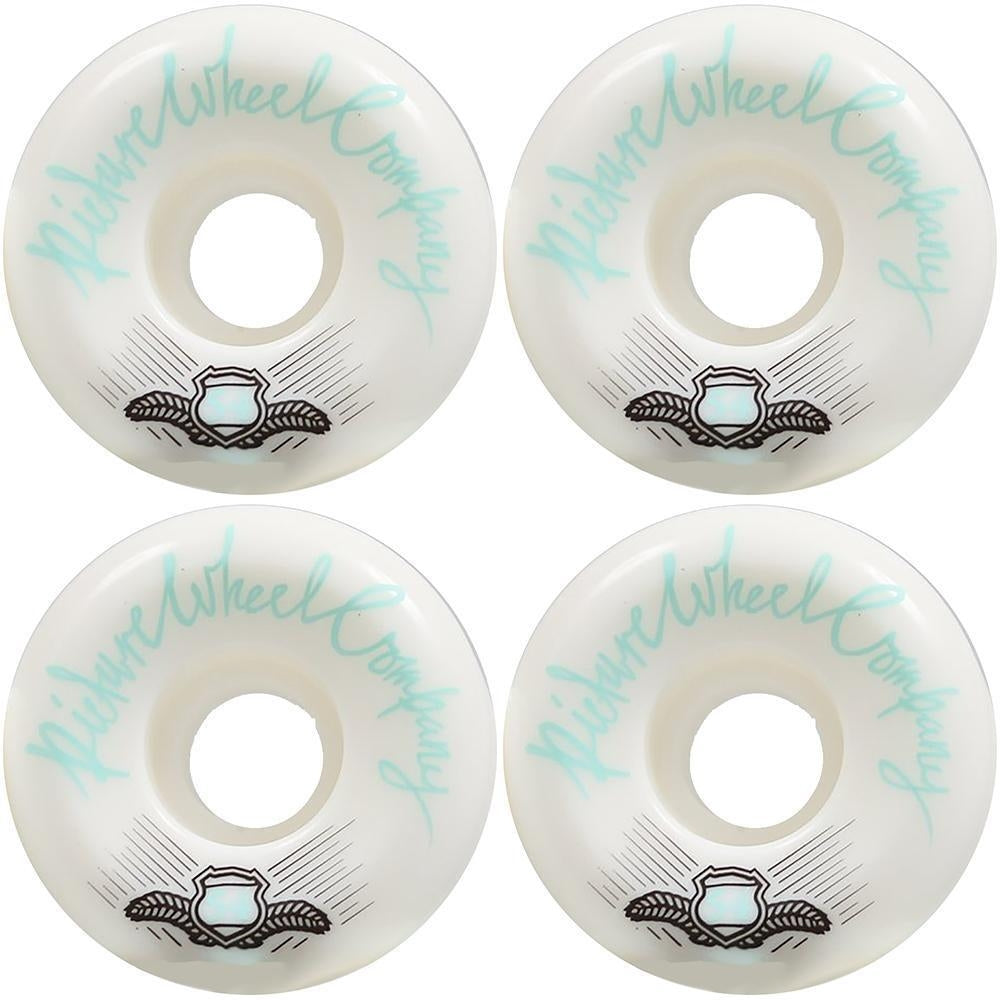 Picture Wheel Company POP Skateboard Wheels White Teal 54mm