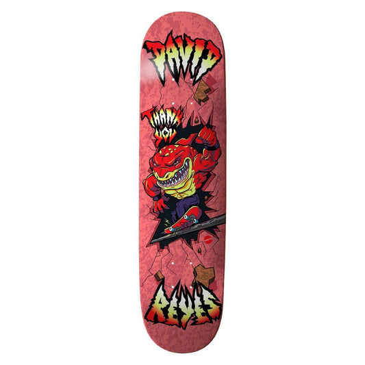 Thank You David Reyes Shark Tooth Skateboard Deck Red 8.25"