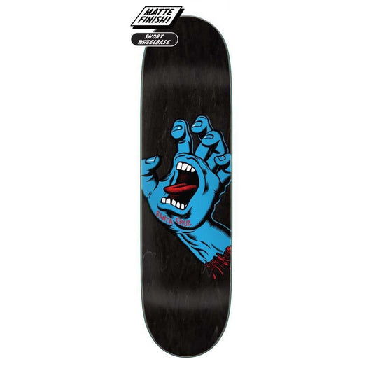 Santa Cruz Screaming Hand Skateboard Deck Black Multi Matte Finish 8.6"