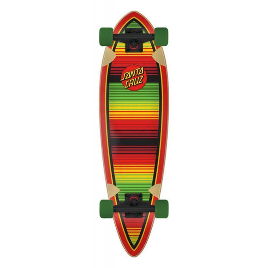 Santa Cruzer Factory Complete Cruiser Skateboard Serape Dot Pintail Multi 33"