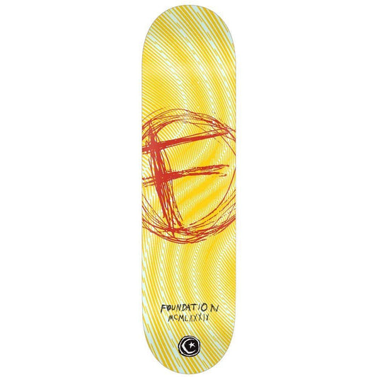 Foundation Swank F Skateboard Deck Yellow 8.5"