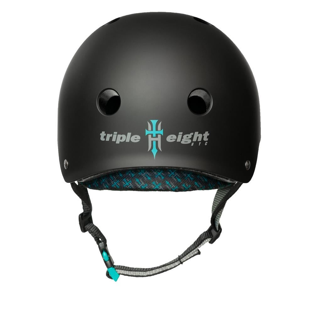 Triple 8 Tony Hawk Pro Sweatsaver Certified Helmet Black Cyan Blue Large/Xlarge