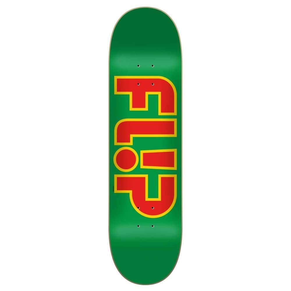 Flip Team Outlined Skateboard Deck Green 8.25"