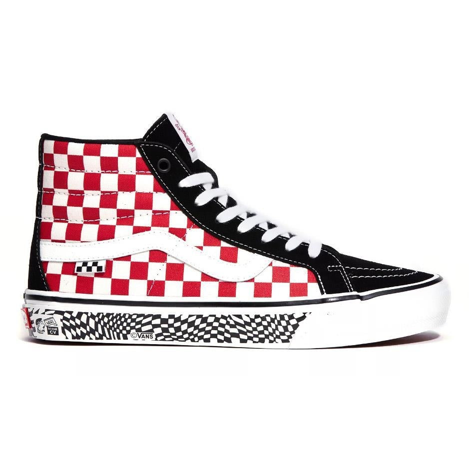 Vans shoes checkerboard on sale red