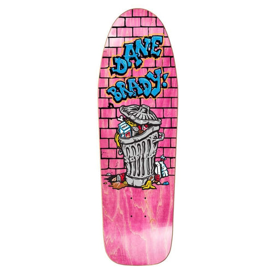 Polar Skate Co Dane Brady Thrash Can Skateboard Deck Dane 1 Shape Pink Stain 9.75"