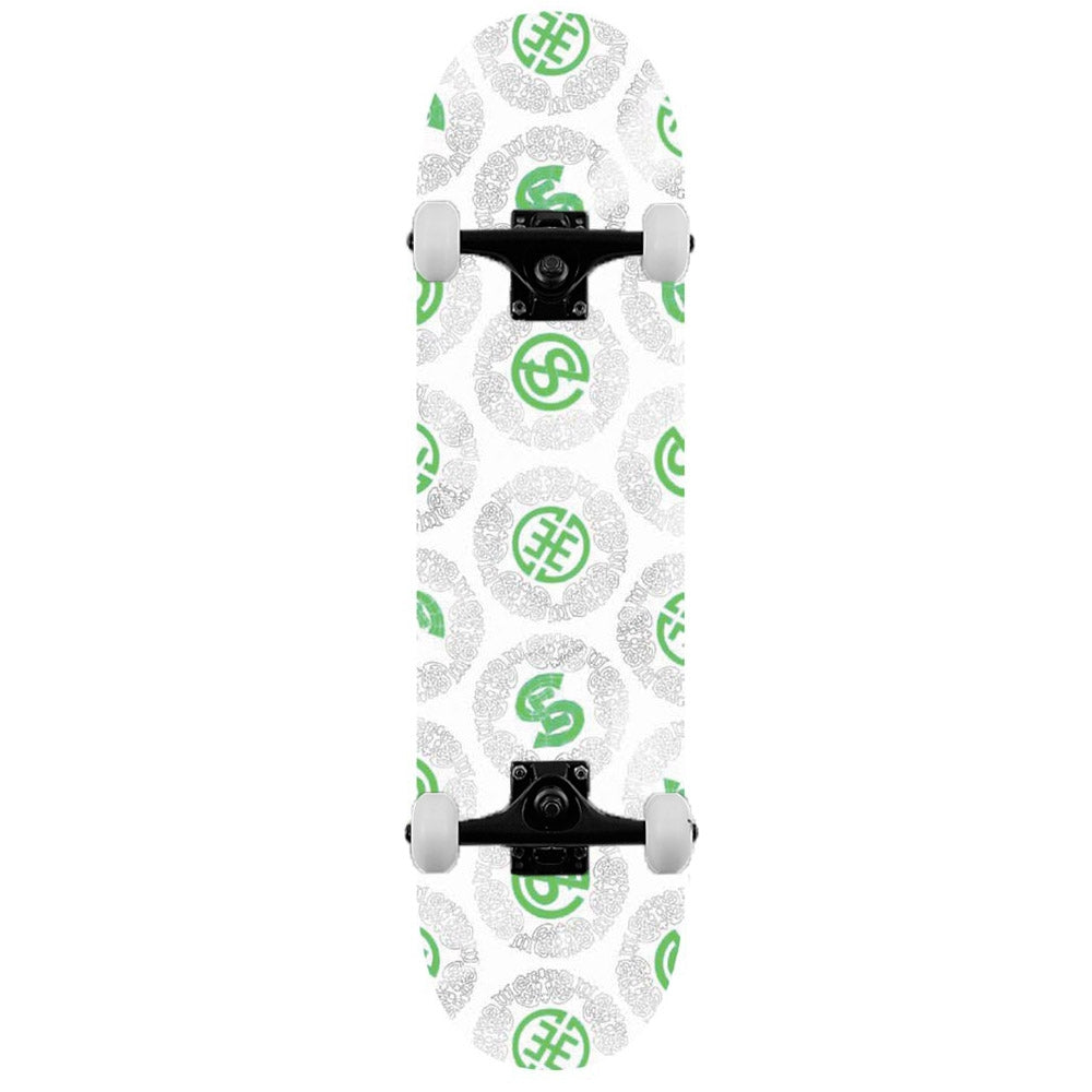 Evisen Skateboards Circle Syndicate Complete Skateboard White 8"