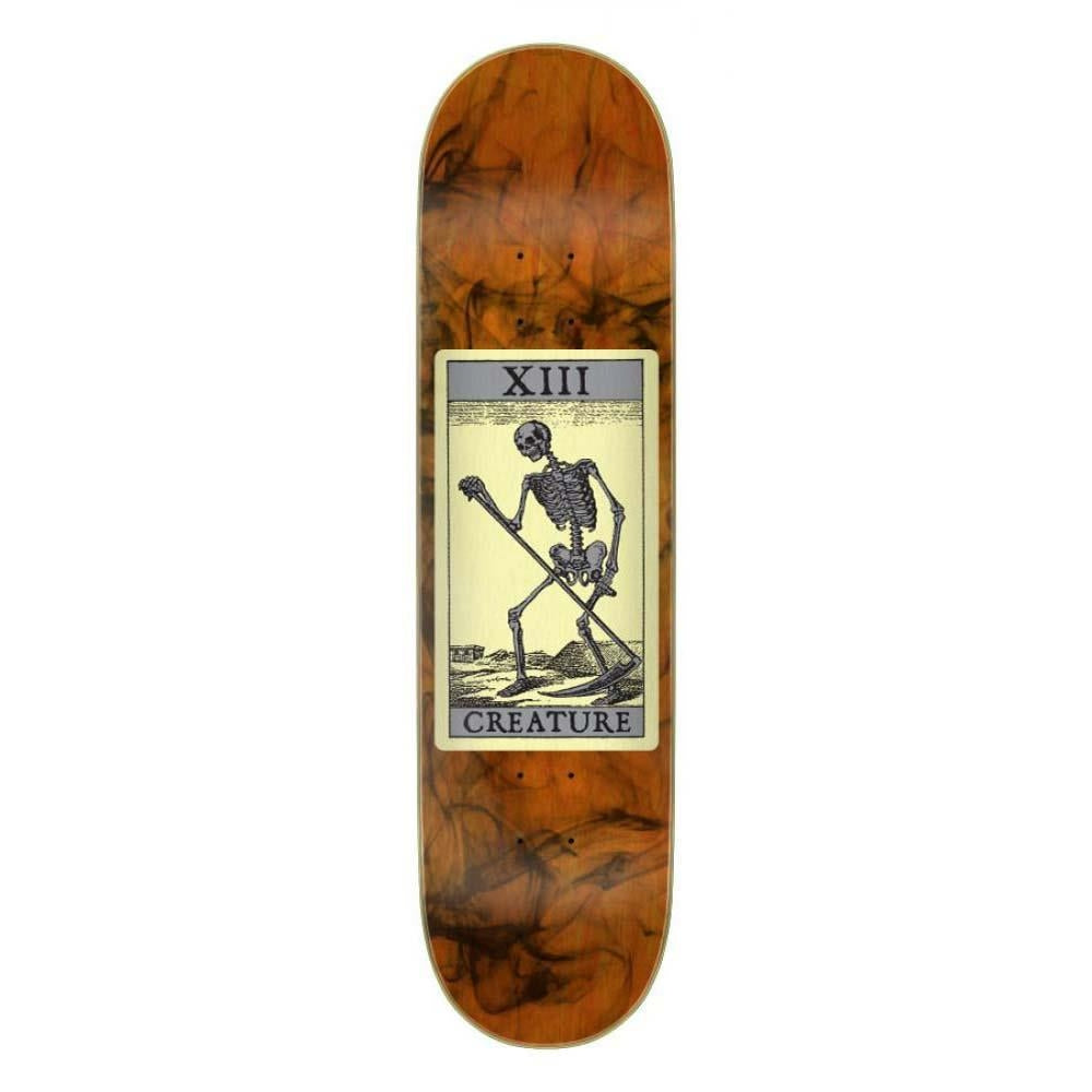 Creature Skateboard Deck Deathcard SM Birch Orange 8"