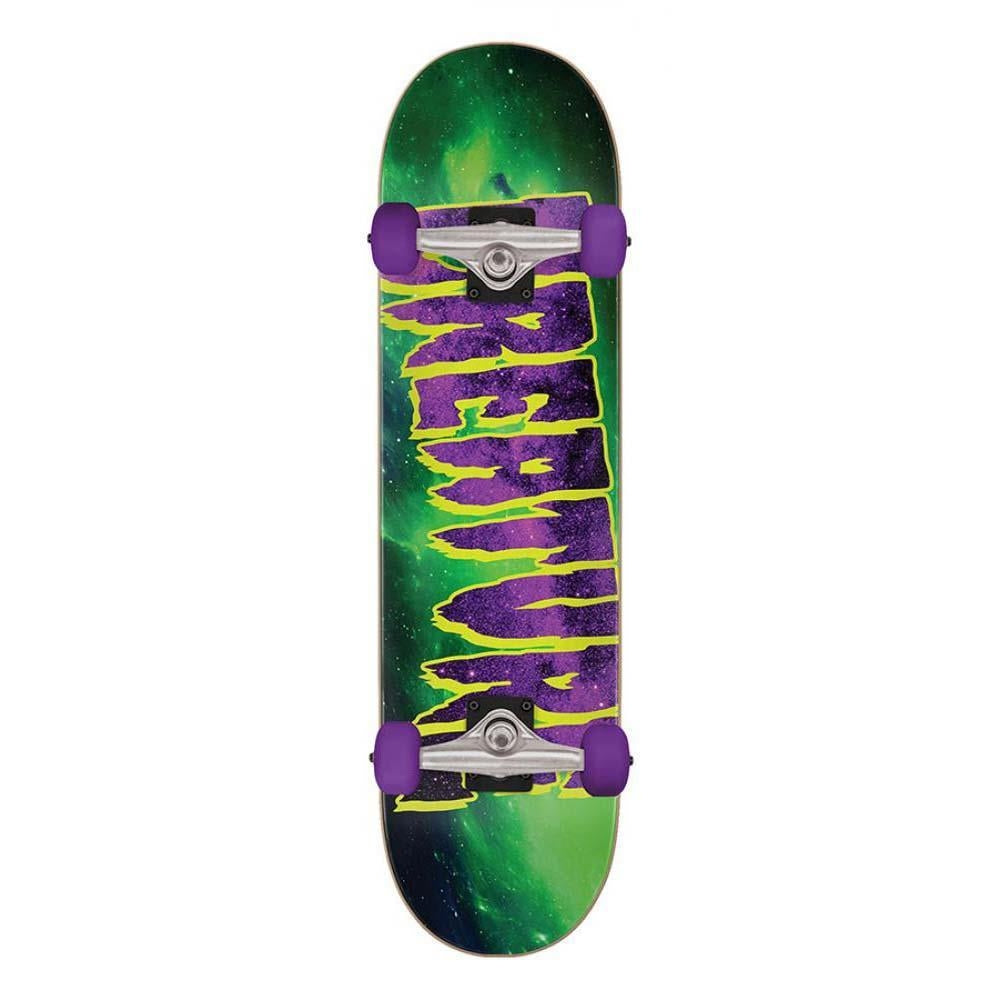 Creature Galaxy Logo Mid Factory Complete Skateboard Green Purple 7.80"