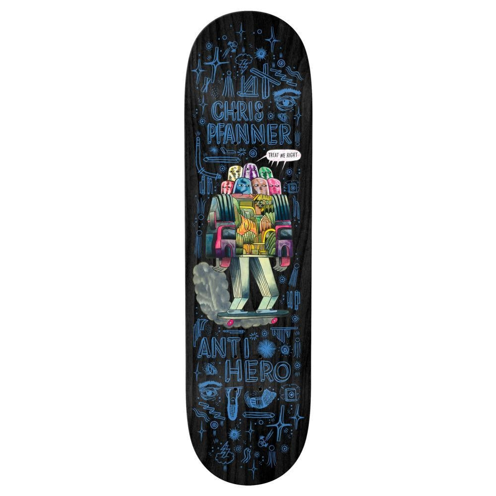 Anti Hero Pro Skateboard Deck Pfanner Hug The Pavement 2 Multi 8.25"