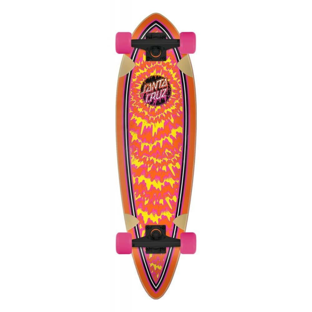 Santa Cruzer Factory Complete Cruiser Skateboard Toxic Dot Pintail Pink 33"