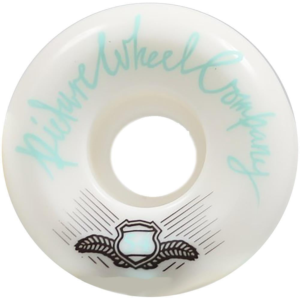 Picture Wheel Company POP Skateboard Wheels White Teal 54mm