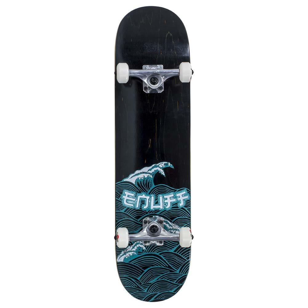 Enuff Big Wave Factory Complete Skateboard Black Blue 8"x 32"