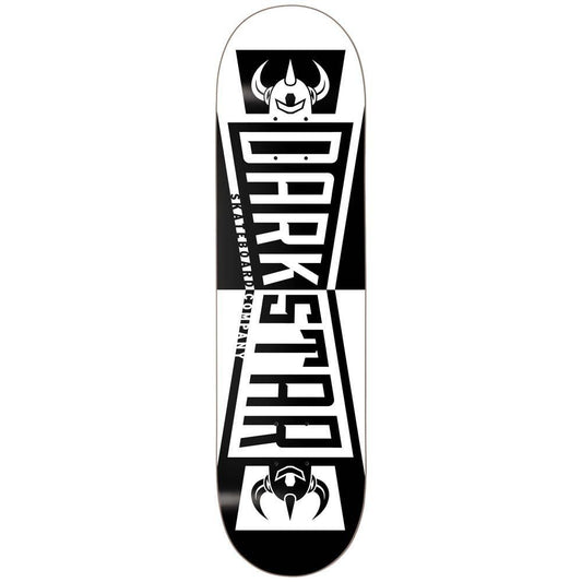 Darkstar Divide Skateboard Deck Black White 8.25"