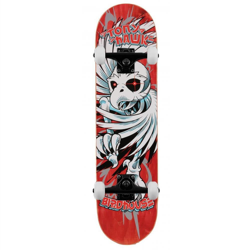 Birdhouse Pro Hawk Spiral Complete Skateboard Red 8"