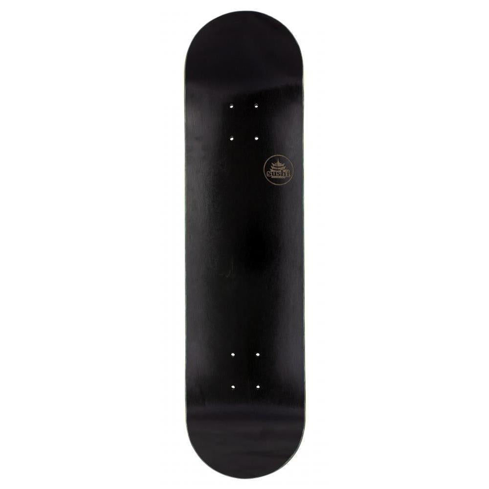 Sushi Skateboard Deck Pagoda Stamp Black 8"