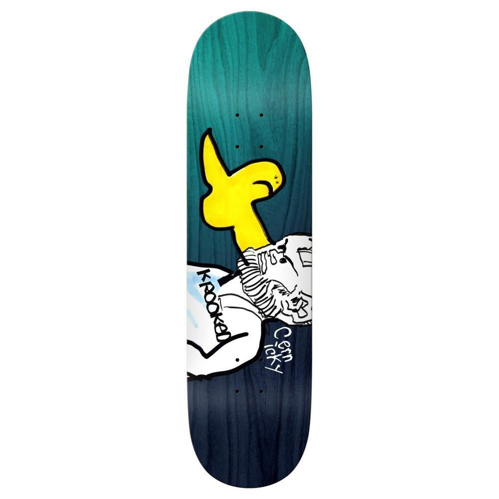 Krooked Pro Skateboard Deck Cernicky Socrates Multi 8.06"