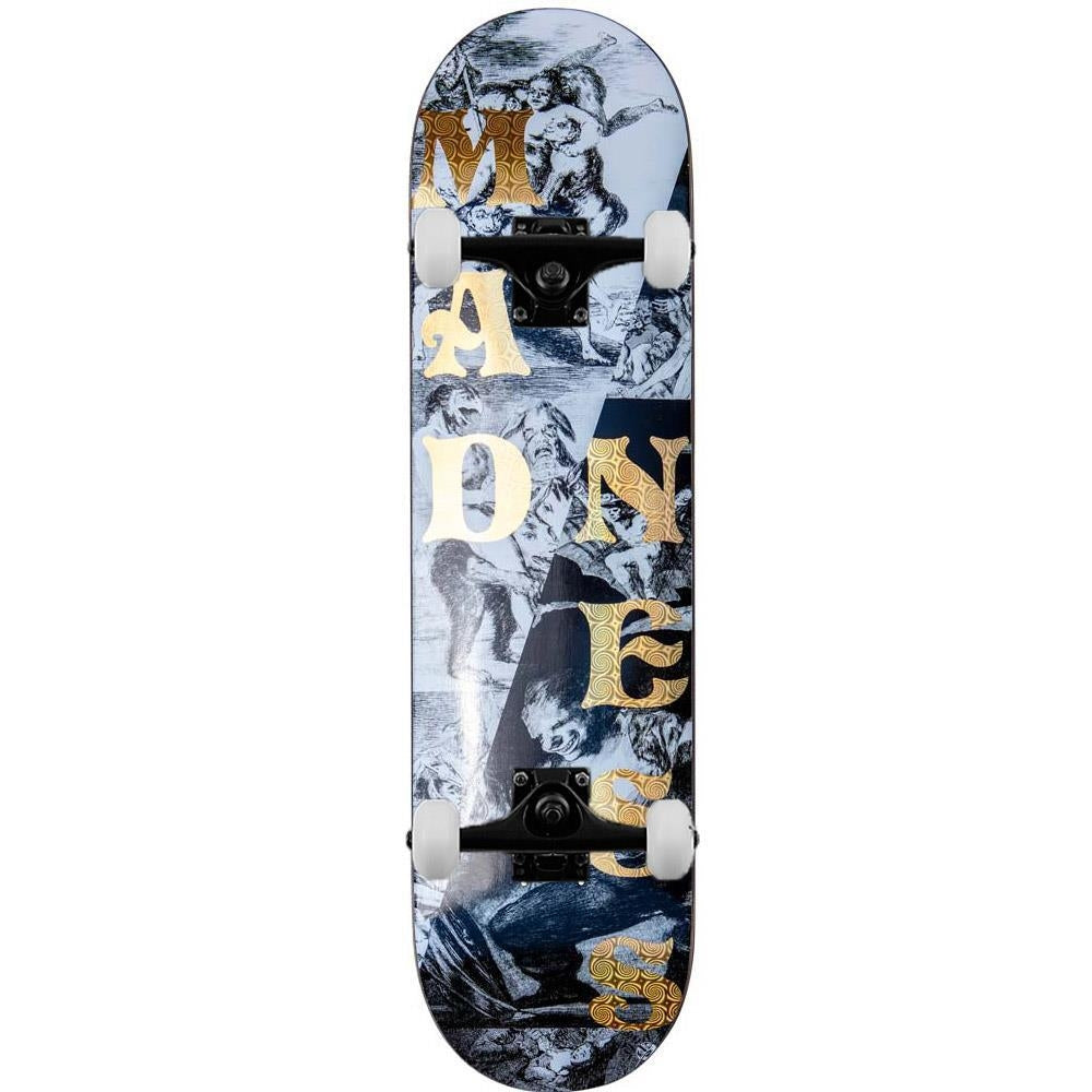 Madness Split Overlap R7 Complete Skateboard Holographic Swirls 8"