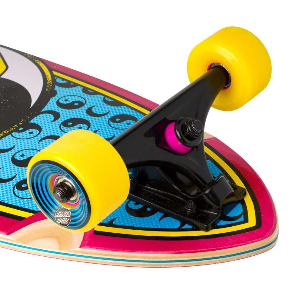 Santa Cruzer Factory Complete Cruiser Skateboard Yin Yang Dot Pintail Multi 9.2"