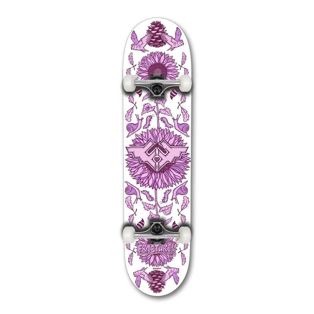 Fracture x Adswarm 2 The Golden Ratio Factory Complete Skateboard White 7.75"