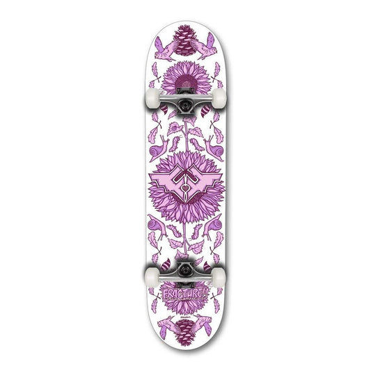 Fracture x Adswarm 2 The Golden Ratio Factory Complete Skateboard White 7.75"