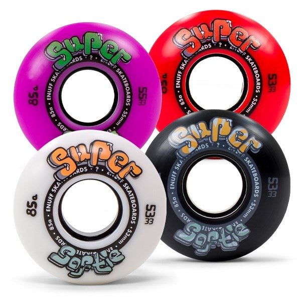 Enuff Super Softie Skateboard Wheels White 55mm