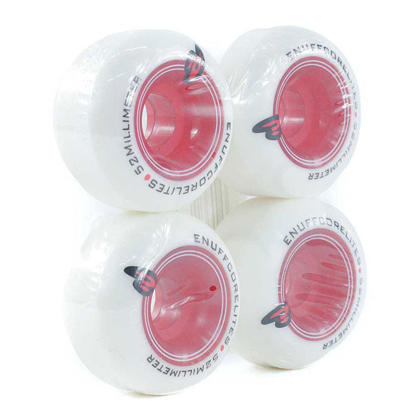 Enuff Corelites Skateboard Wheels White Red 52mm