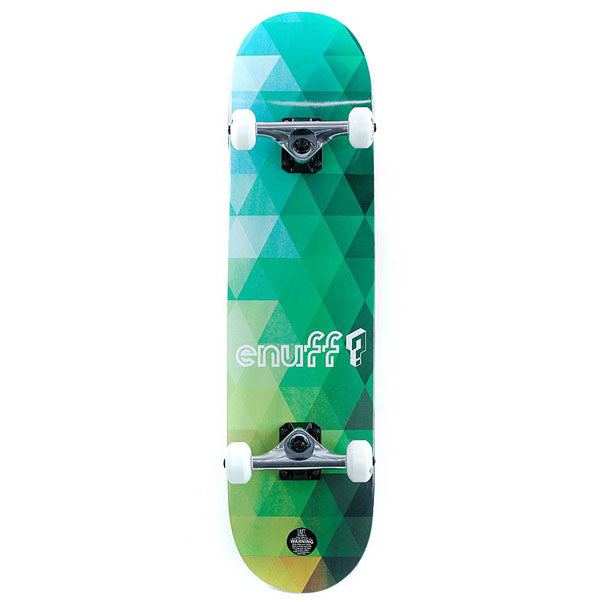 Enuff Skateboards Geometric Factory Complete Skateboard Green 8"