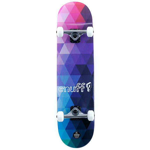Enuff Skateboards Geometric Factory Complete Skateboard Purple 8"
