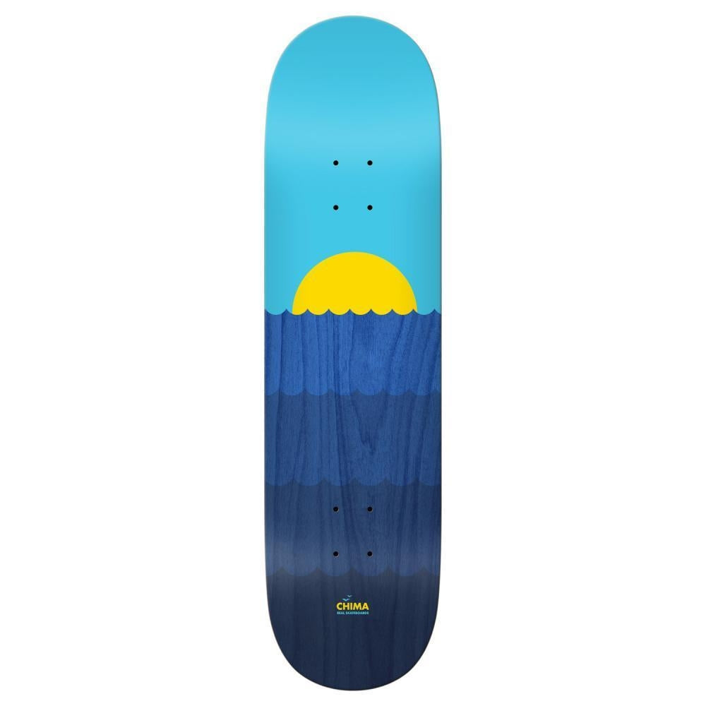 Real Skateboard Deck Chima Waves BLUE 8.25"