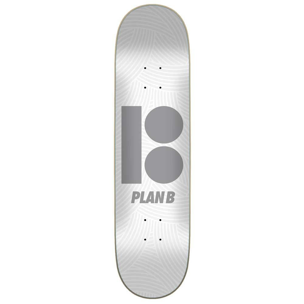 Plan B Team Texture Skateboard Deck White 8"