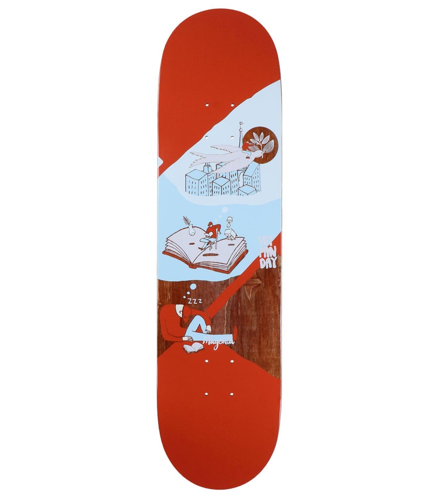 Magenta Soy Panday Extravision Skateboard Deck Burgundy 8.125"