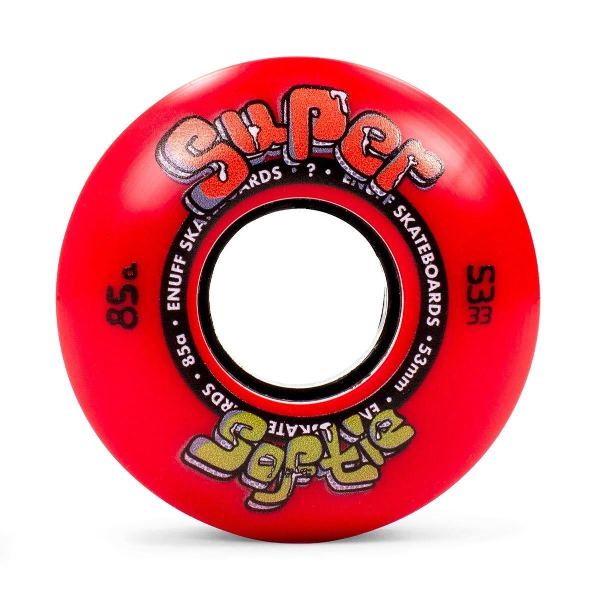 Enuff Super Softie Skateboard Wheels Red 53mm