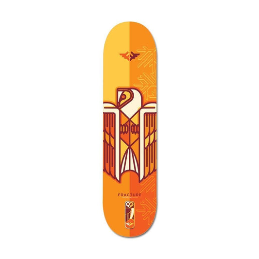 Fracture x Jono Wood Skateboard Deck Yellow 7.75"