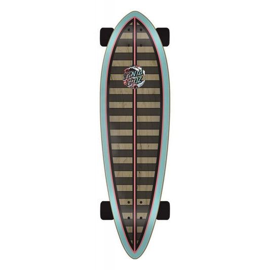 Santa Cruzer Wave Dot Splice Pintail Factory Complete Skateboard Red 9.2"