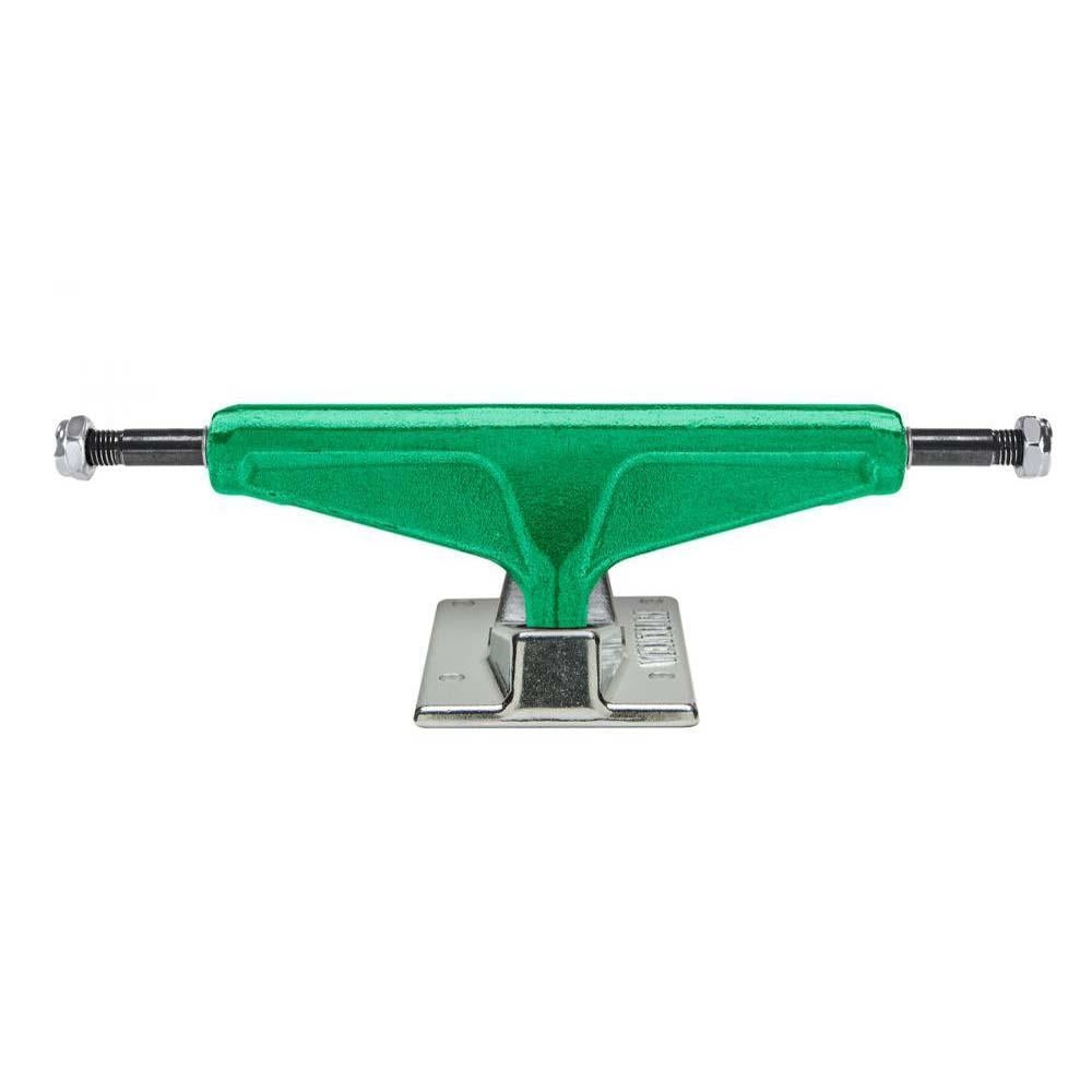 Venture V Hollow Anodized High Skateboard Trucks Silver Green 5.6"