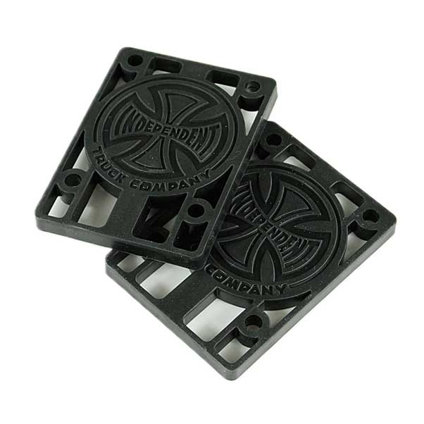 Independent Skateboard Riser Pads Pack of 2 Black 1/4"