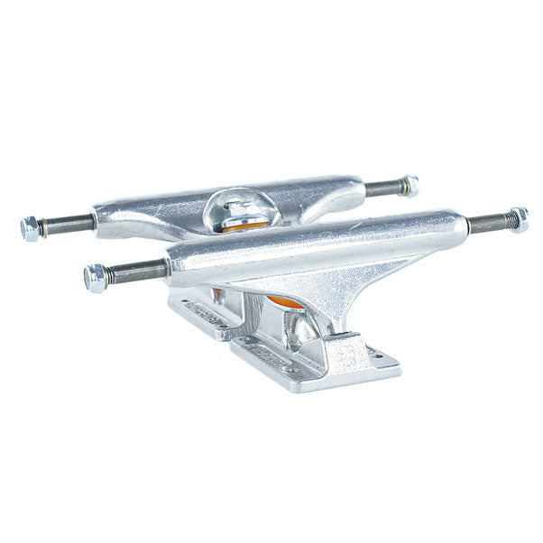Pair of Indy Independent Stage 11 Raw Polished Skateboard Trucks Silver 144mm