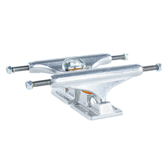Pair of Indy Independent Stage 11 Raw Polished Skateboard Trucks Silver 144mm