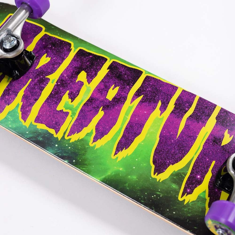 Creature Galaxy Logo Mid Factory Complete Skateboard Green Purple 7.80"