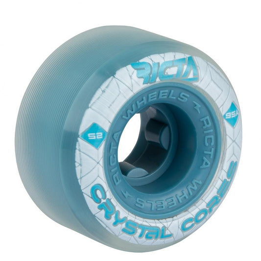 Ricta Crystal Cores Skateboard Wheels 95a  Blue Clear 52mm