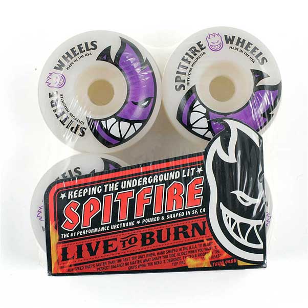 Spitfire Bigheads Purple Skateboard Wheels 54mm 99DU