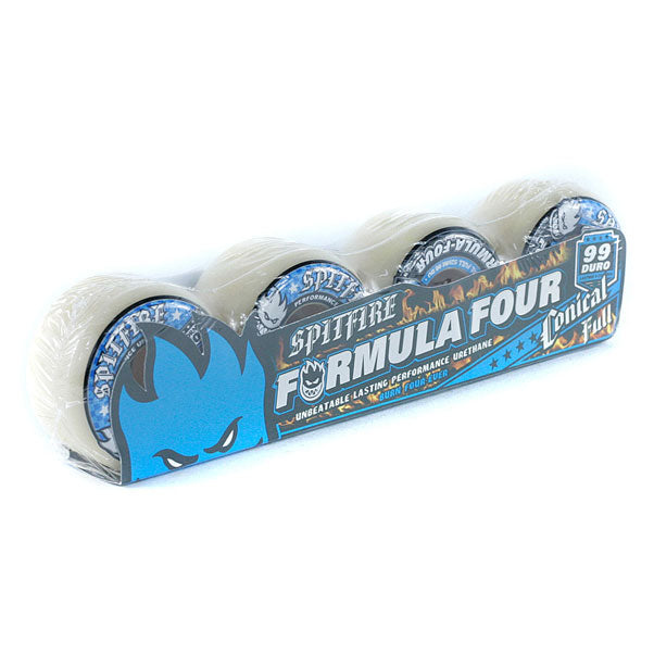 Spitfire Formula Four Skateboard Wheels Conical Full 99DU Natural 52mm