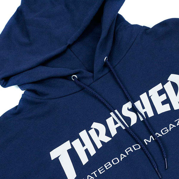 Thrasher Magazine Navy Skate Mag Logo Hooded Sweatshirt