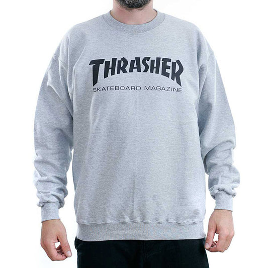 Thrasher Magazine Grey Skate Mag Logo Crewneck Sweatshirt