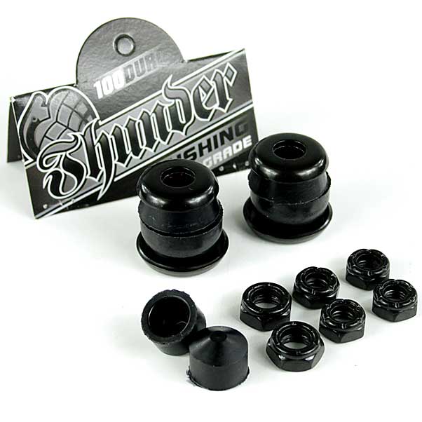 Thunder Rebuild Kit Black 100a Bushings/Washers/Axle And Kingpin Nuts/Pivot Cups